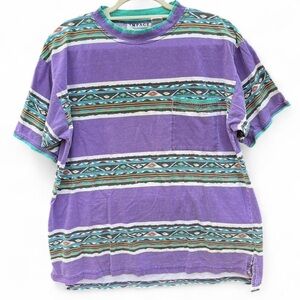 Vintage Purple Navajo Pocket Tee | 90s AOP | M
| Bold & Fun
